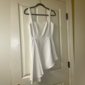 Gianni Bini Alessia Square Neck Sleeveless Crepe Ruffle Dress